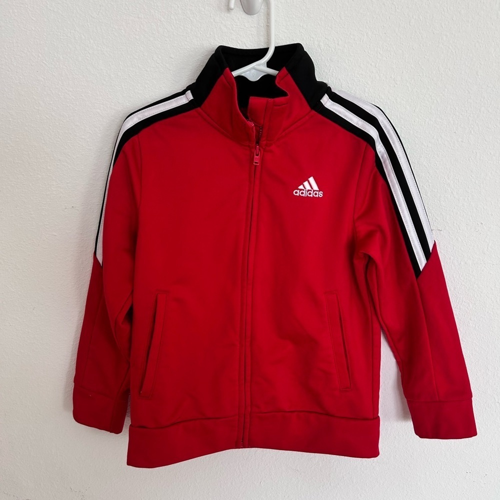 Adidas Red and Black Jacket

Size 5